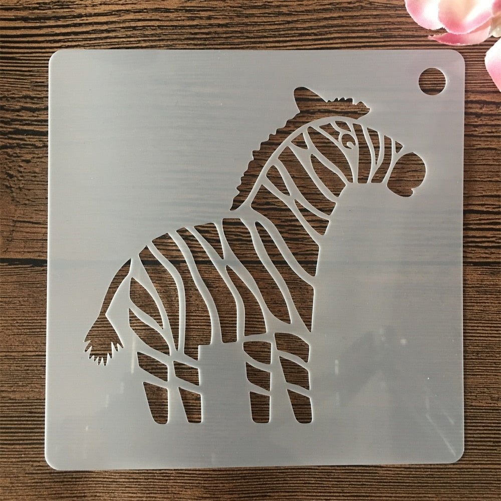 13x13cm Animal Planet Stencils - 16pcs