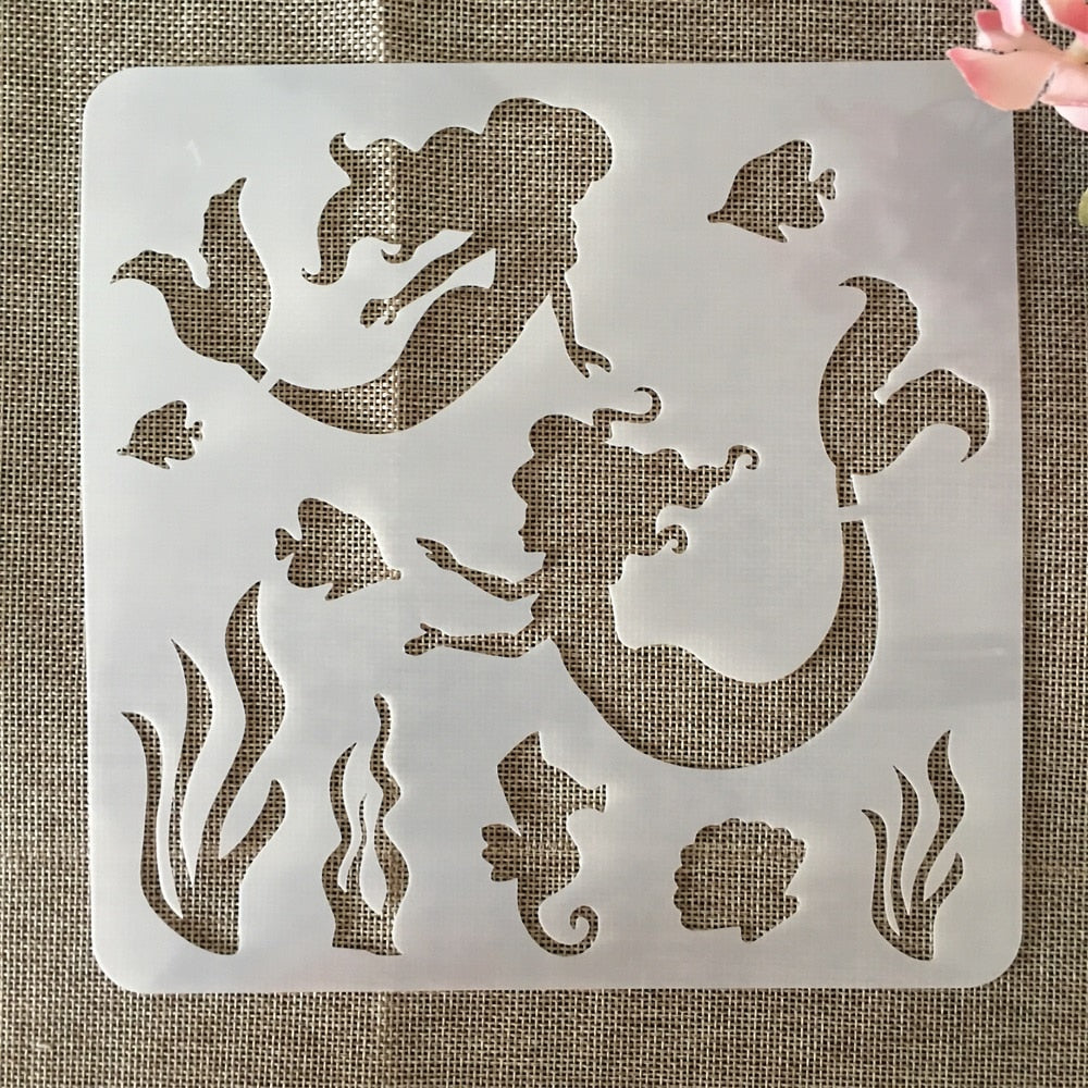 20pcs/set 20cm Marine Stencils