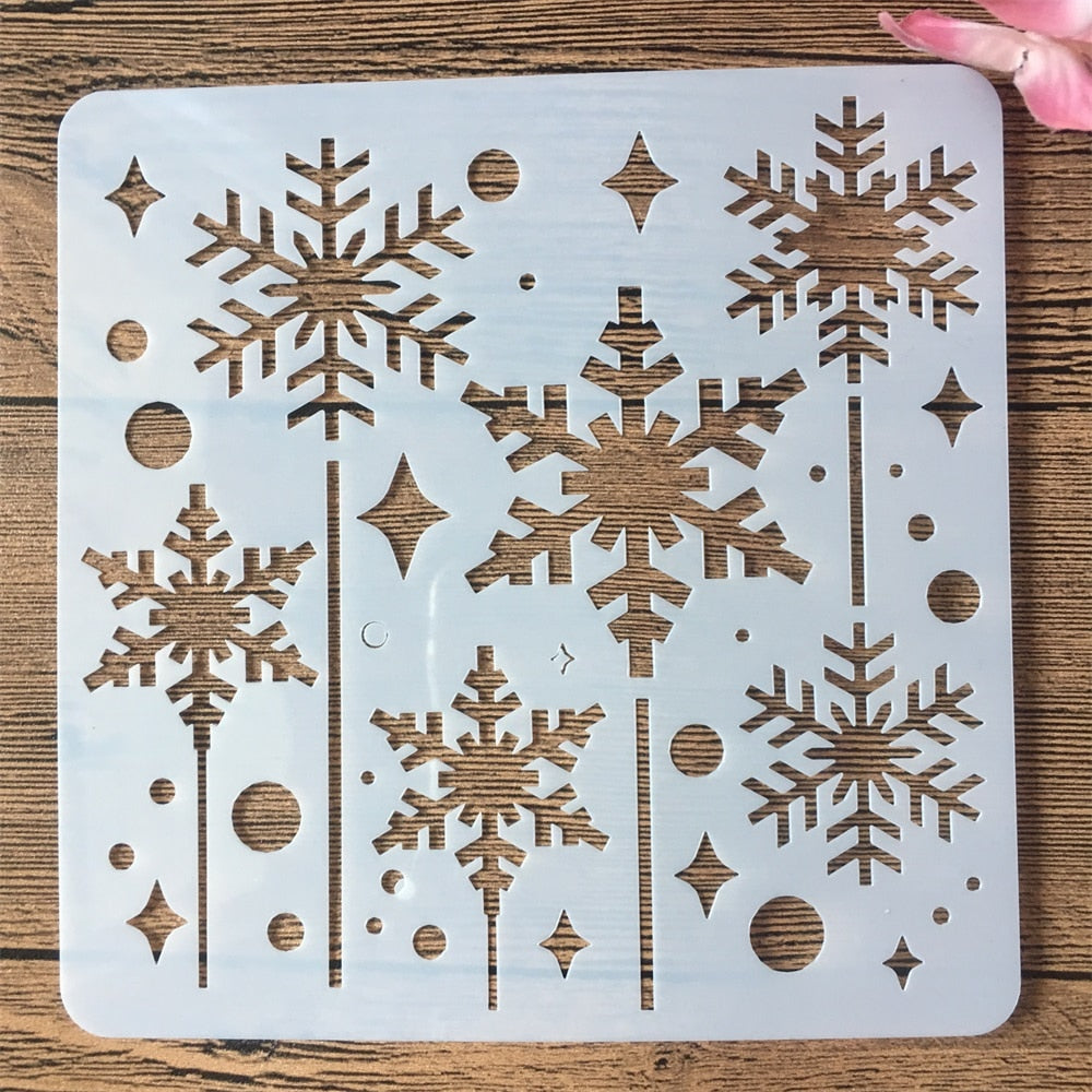 24pcs/set 15x15cm Christmas Stencils