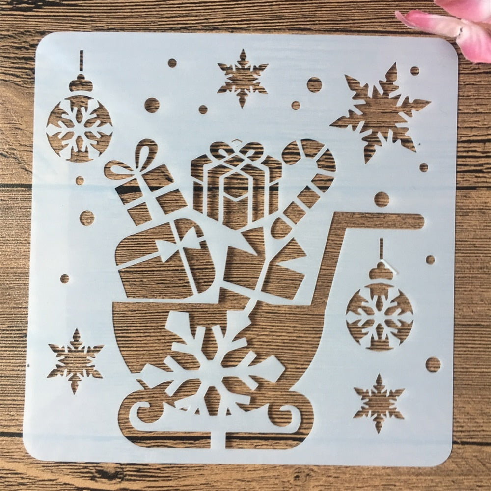 24pcs/set 15x15cm Christmas Stencils