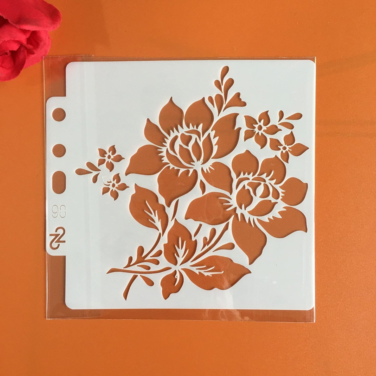 Flowers Stencils 2 - 9 pcs / 14 x 13cm