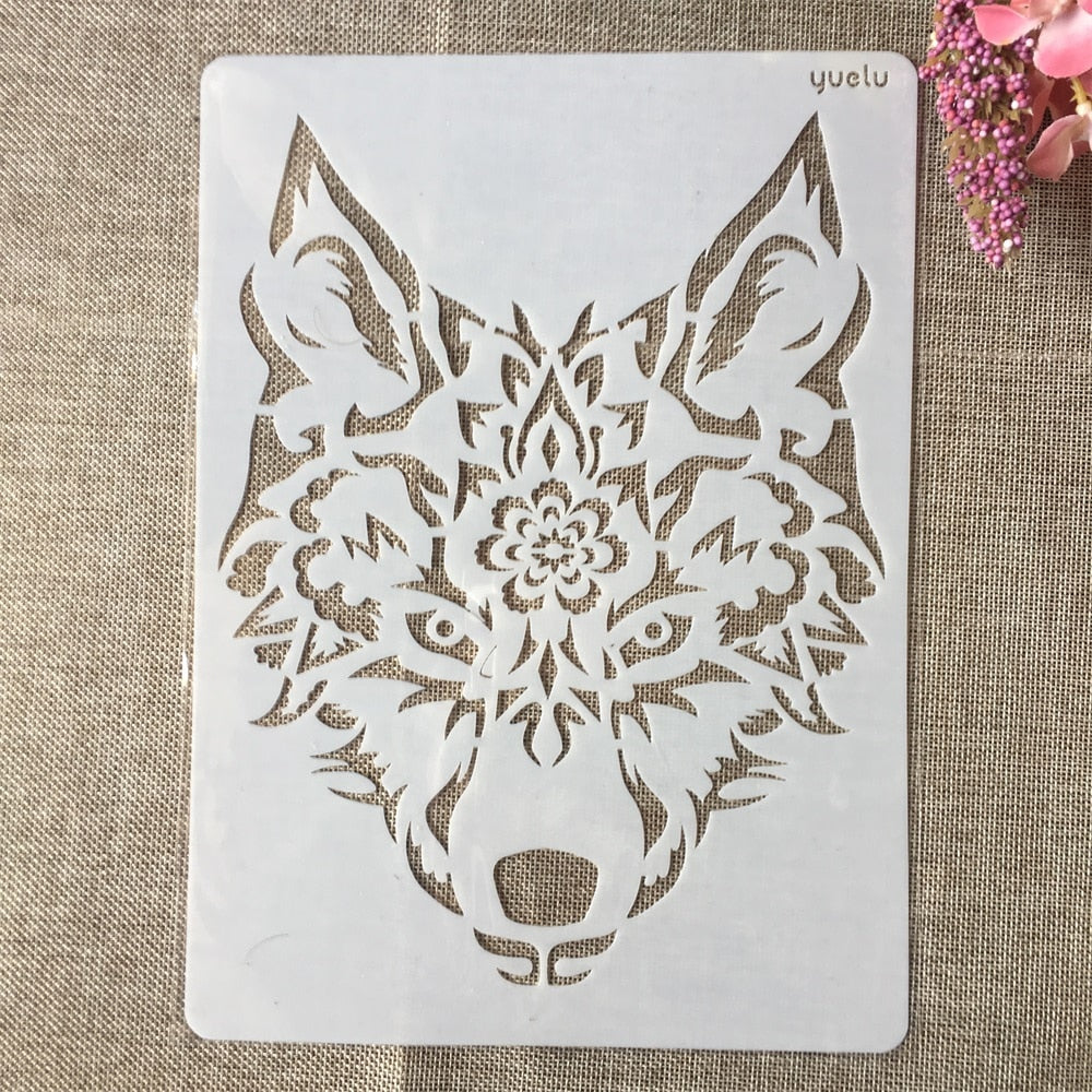 9pcs/set a4 - wild animal stencils