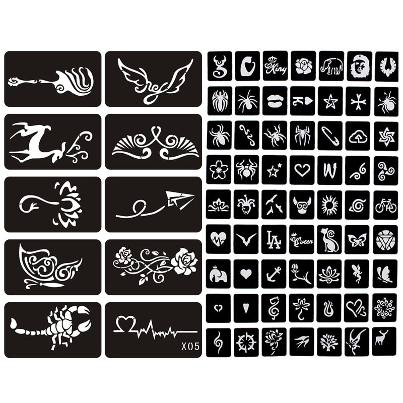 133pcs stencils stickers multiple sizes