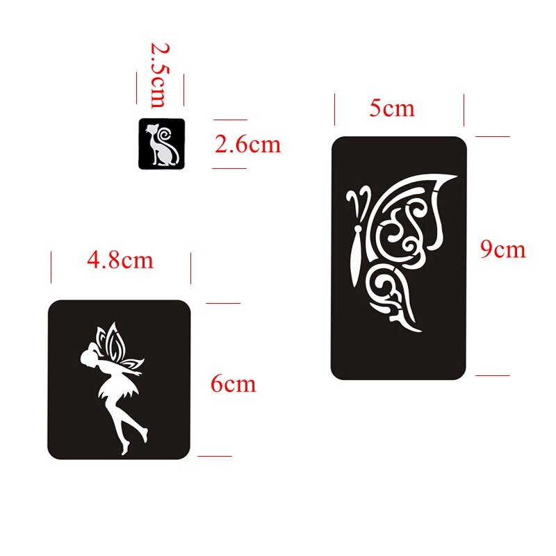 133pcs stencils stickers multiple sizes