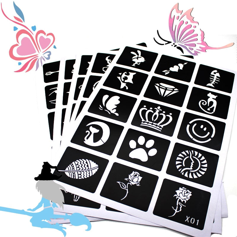 133pcs stencils stickers multiple sizes