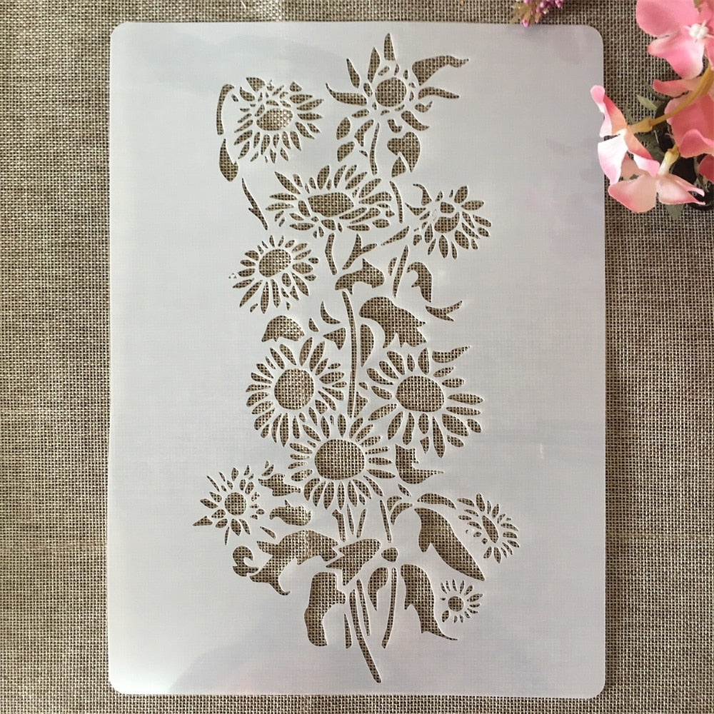 stencils mandalas floral - 10pcs