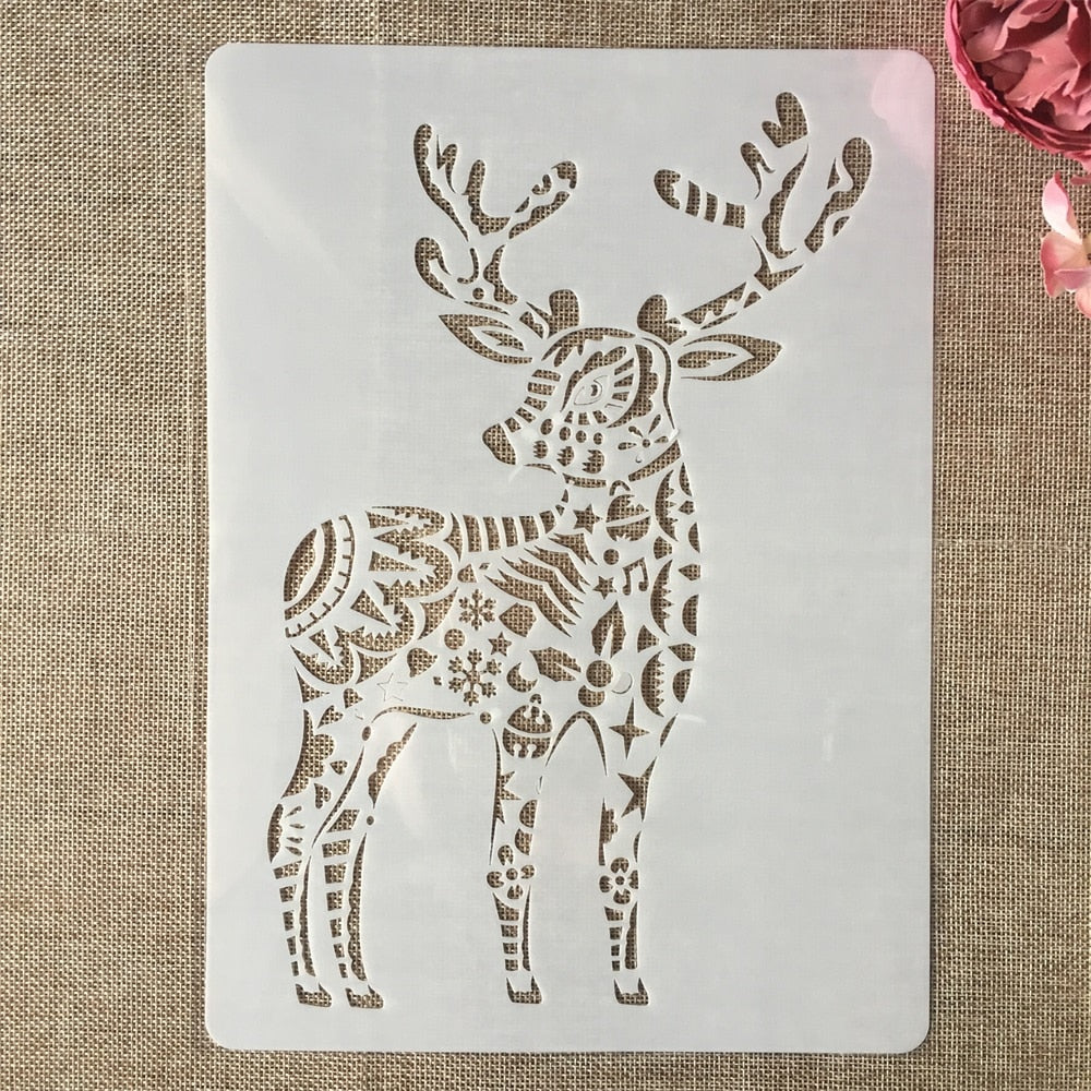 9pcs/set a4 - wild animal stencils