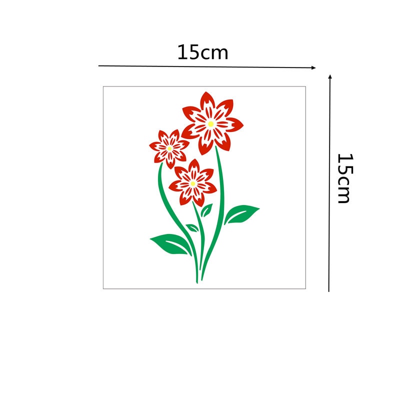 Flowers Stencils 20pcs - 15x15cm