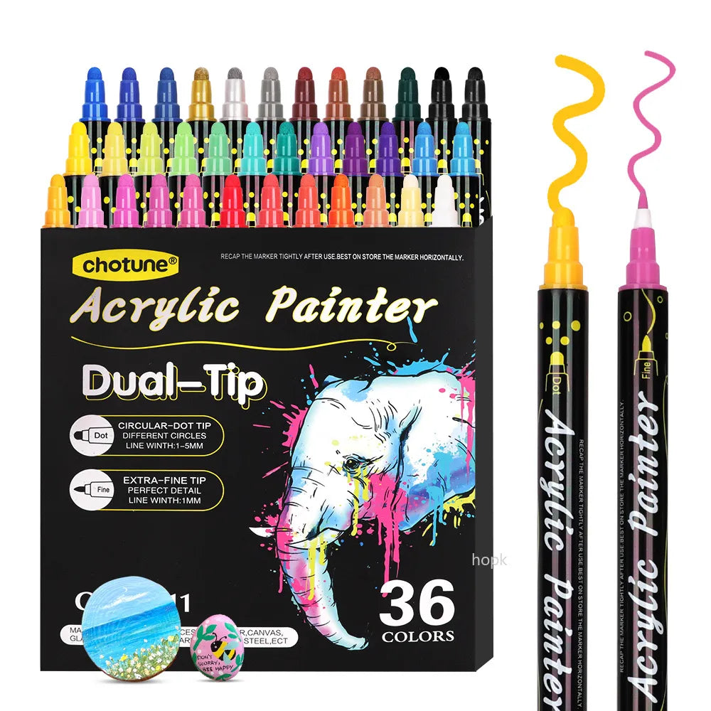 duocraft pens - double tip - for stationery and fabrics