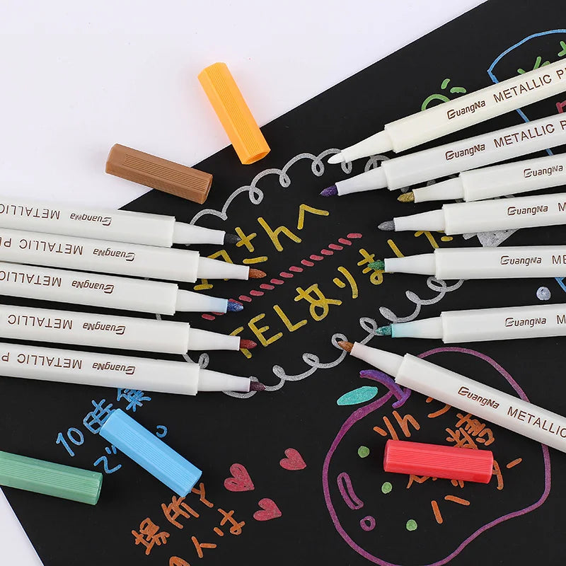 metalikart line pens - metallic shine for arts and crafts