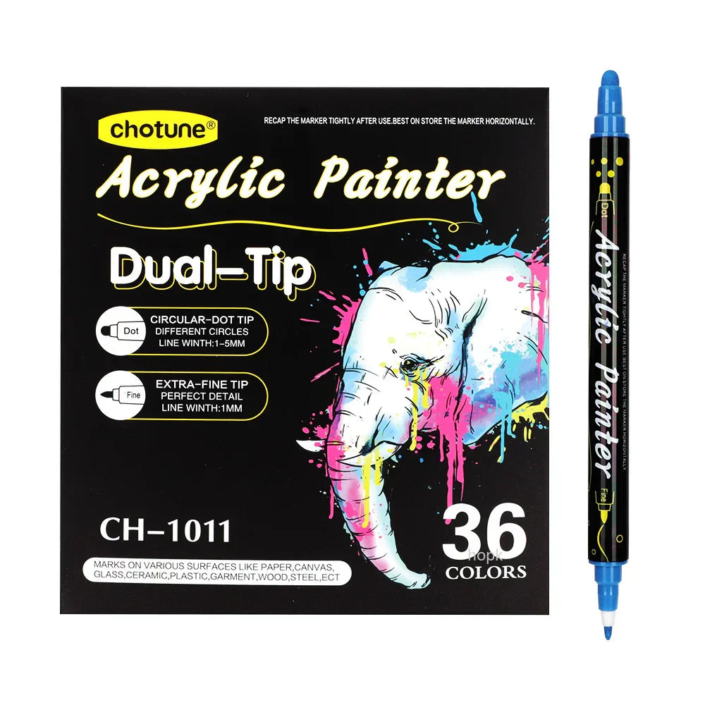 duocraft pens - double tip - for stationery and fabrics