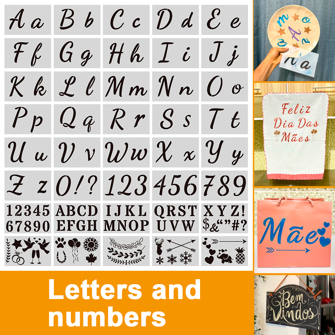 11x18cm Letter Stencils - 40 pcs